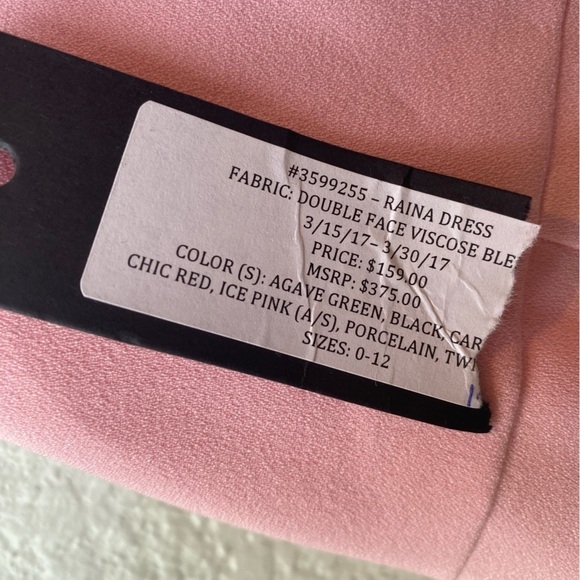 Black Halo Midi Dress Size 2 Pink NWT  Fit and Flare Capsule Wardrobe Classic - Picture 8 of 10